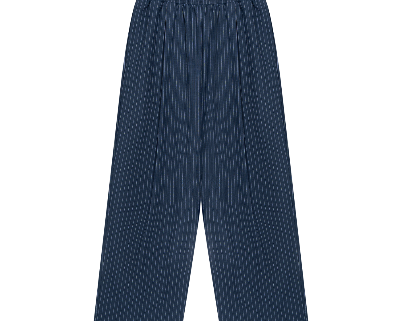 Unisex Striped Pleated Pants