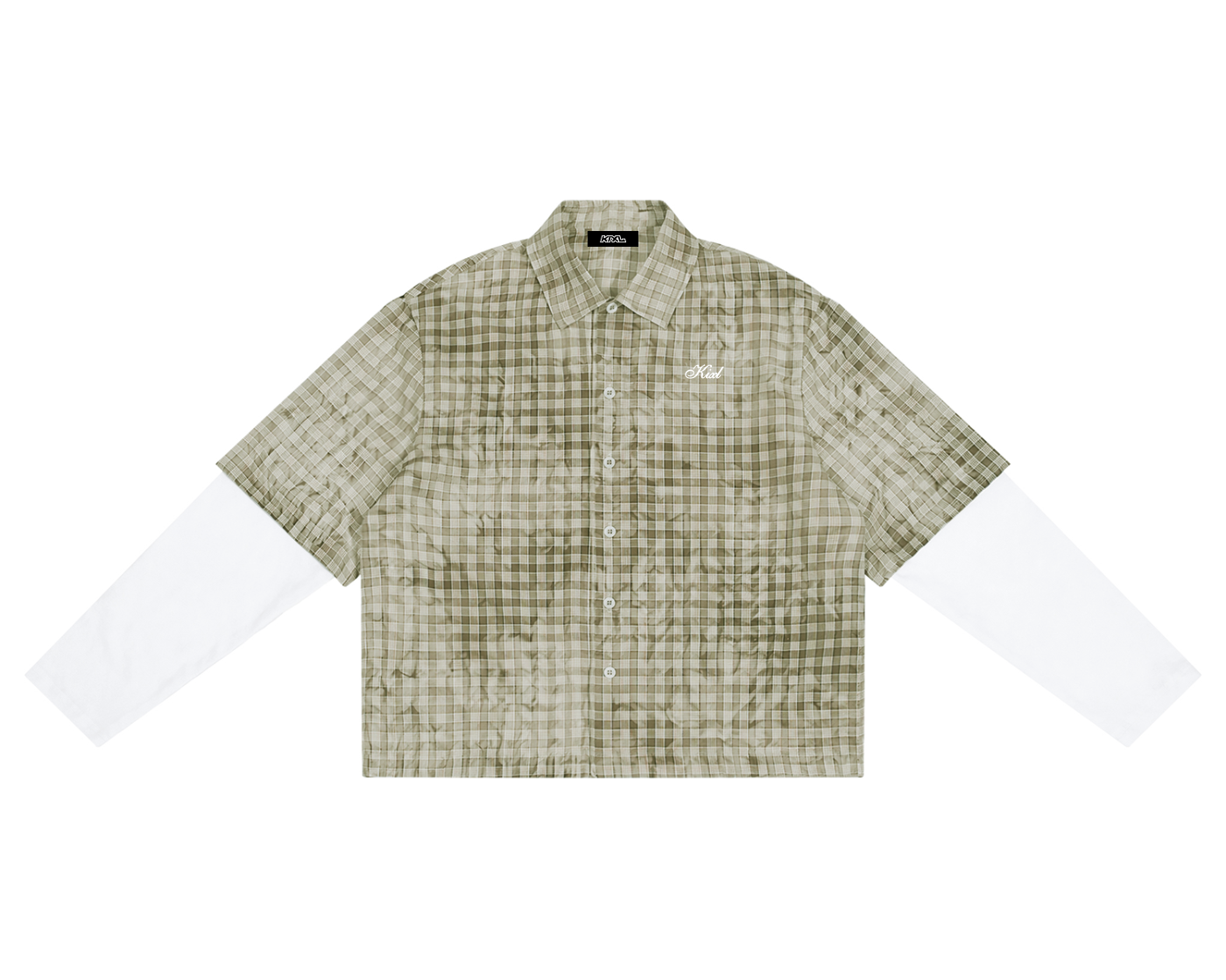 Unisex Vintage Wash Plaid Short Sleeve Shirt