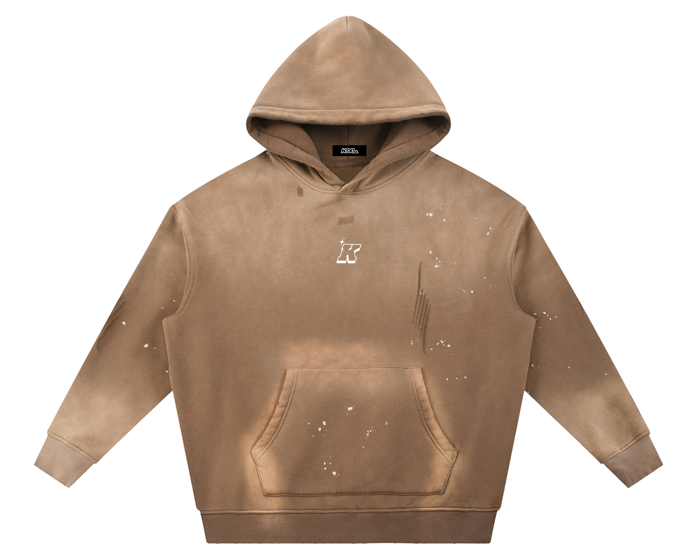 Vintage Washed Frayed Hoodie