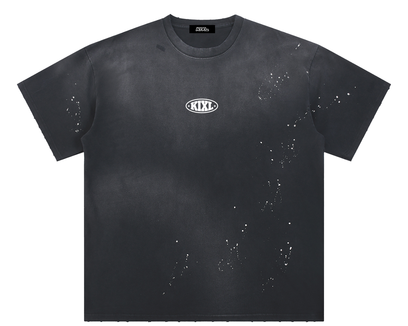 Hand-Frayed Paint Splatter Tee