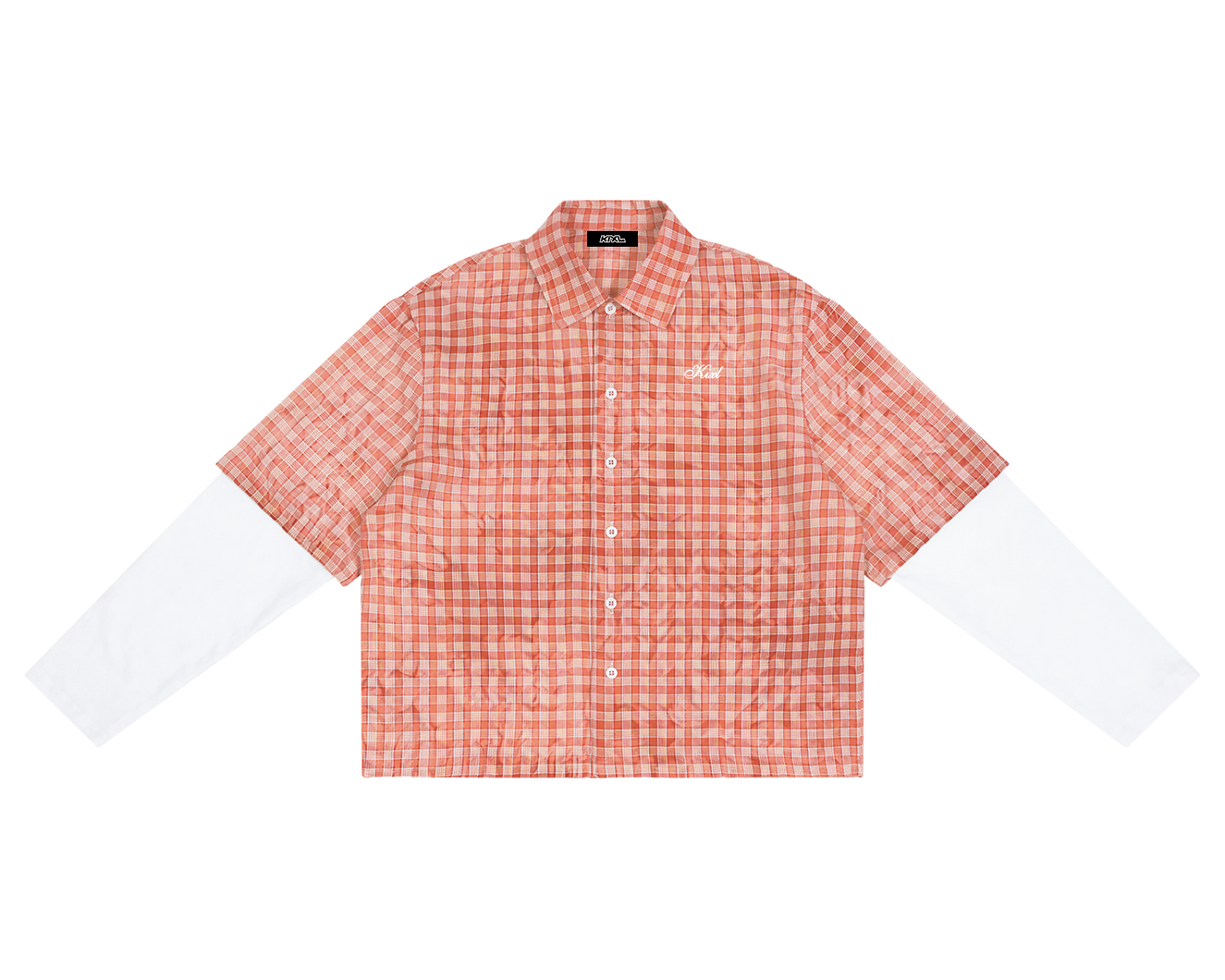 Unisex Vintage Wash Plaid Short Sleeve Shirt